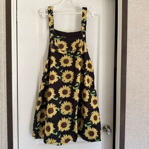 SHEIN Sunflower Print Jumper Dress